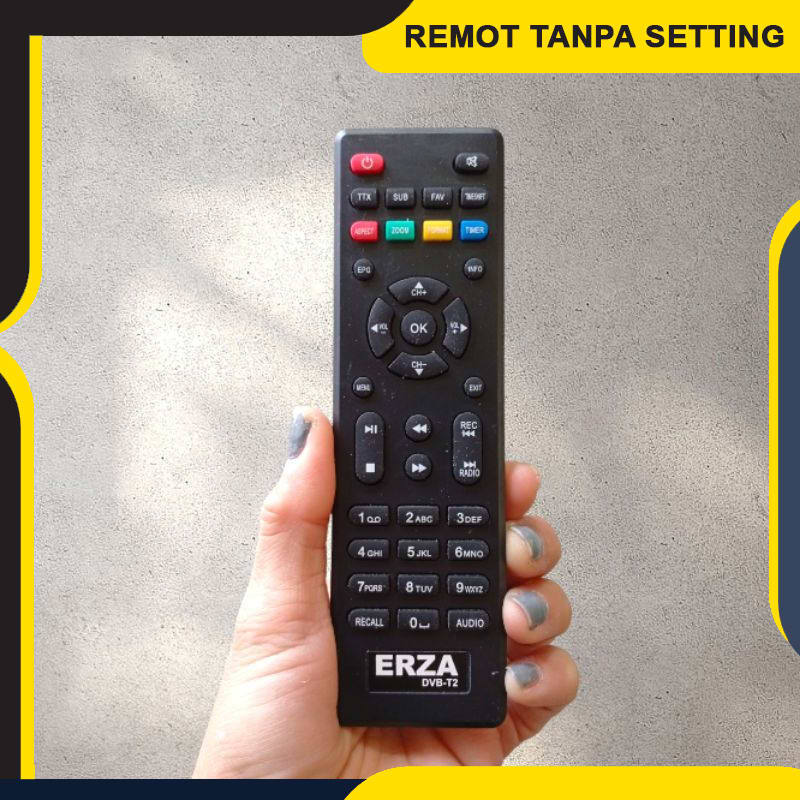 Remot Remote STB DVB-T2 Set Top Bov Digital TV ERZA GENESIS - Langsung Konek