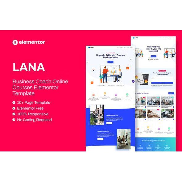 Lana – Business Coach Online Course Template Elementor
