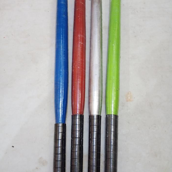 Tongkat Pukulan Kasti Soft Ball Kayu Solid Panjang 85Cm Outdoor Baseball Bola Silver Biru Hijau