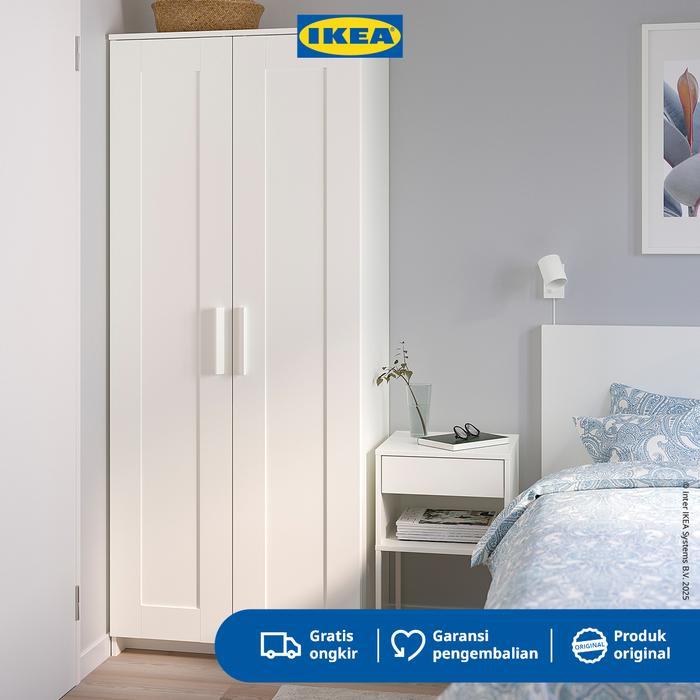 IKEA BRIMNES Lemari Pakaian 2 Pintu Minimalis 78x190 cm Furniture
