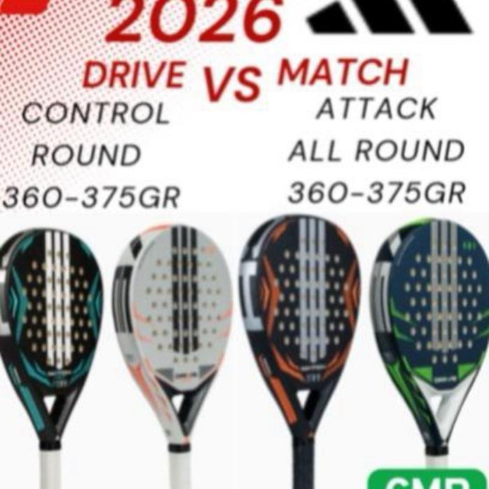 RAKET ADIDAS DRIVE 3.4 2025 RACKET PADEL BLACK NAVY GREY CONTROL PLAYER