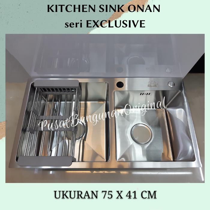 KITCHEN SINK STAINLESS SUS 304 MODEL ONAN GOLDEN HAND EXCLUSIVE 7541