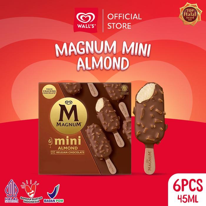 Magnum Mini Almond 6X45ml - Wall's Es Krim / Ice Cream