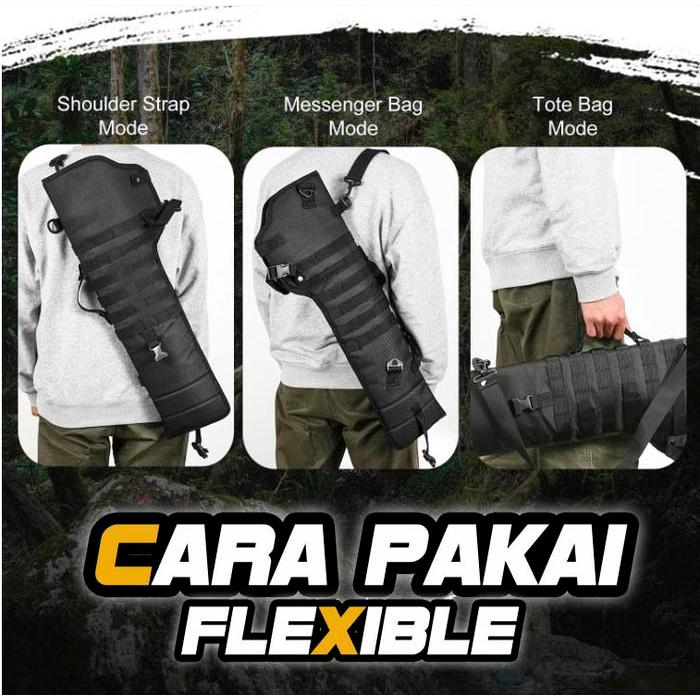 Sarung Tas Selempang Softcase Airsoft PCP-Snapan Angin Portable Untuk Berburu Blusukan
