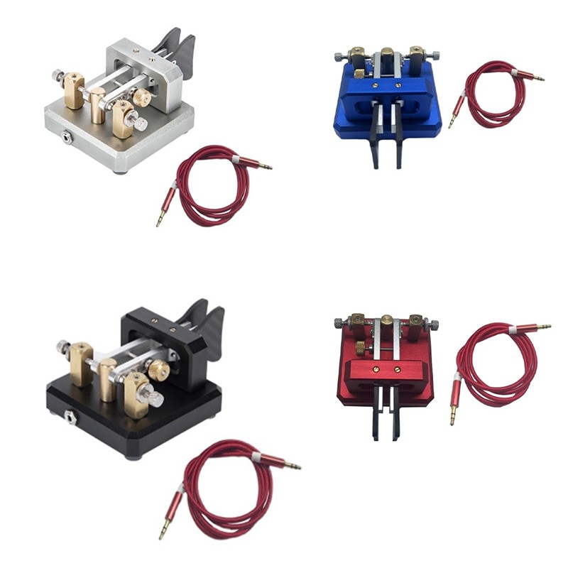 JUAL  FULL-Automatic Morse Dual-Paddle Telegraph Key CW Key For Ham Radio Users For Amateur HAM RADI