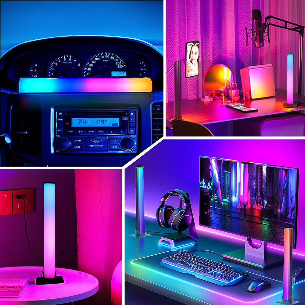 LED Light Bars Smart RGB Smart Rhythm Ambient Pickup Lamp 16 Colour TV Backlights Remote Music Sync