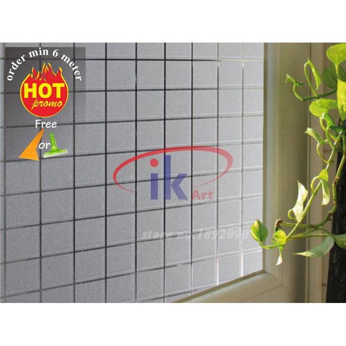 STICKER / STIKER KACA SANDBLAST MOTIF KOTAK