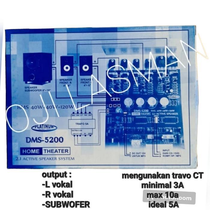 * Dms 5200 Tampa Kit Mp3 ) Speaker Aktif 2.1Ch 2.1 Home Theater Simbada Sound System Dms 5200 Aktive