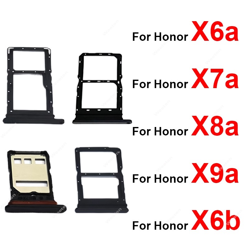 Sim Card Tray Holder Socket Adapter For Honor X6A X6B X7A X8A X9A Sim Card Reader Connector