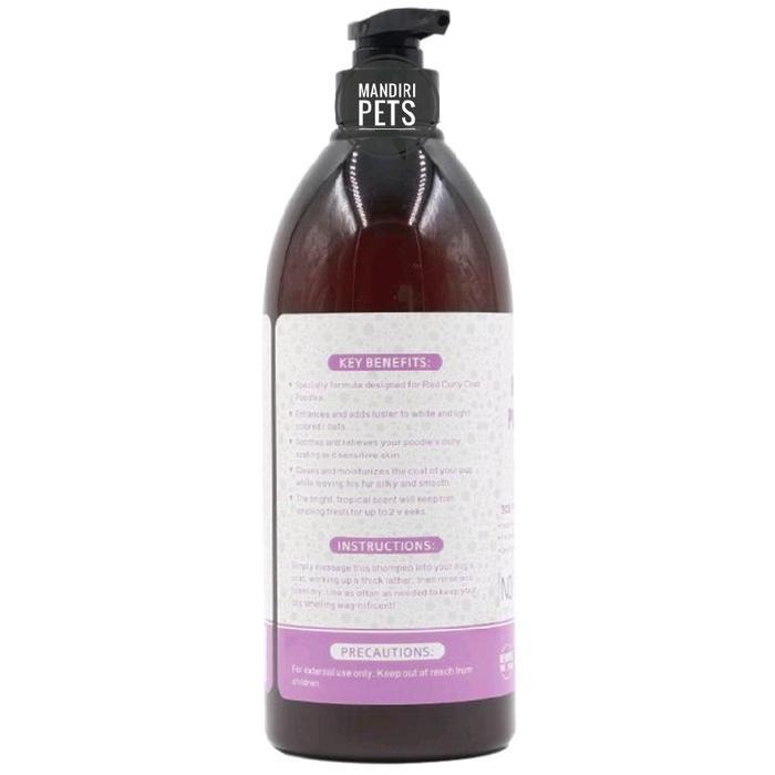 Orgo Red Curly Coat Poodle Dog Shampoo 1000ml - Shampoo Anjing Poodle Ultima Red Poodle Bath Foam