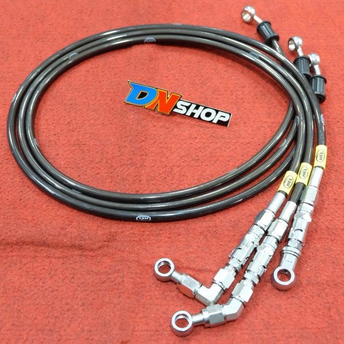 Selang Rem Depan Hel 90Cm Fitting Stainless 45 90 Derajat Staubli Quickrelease