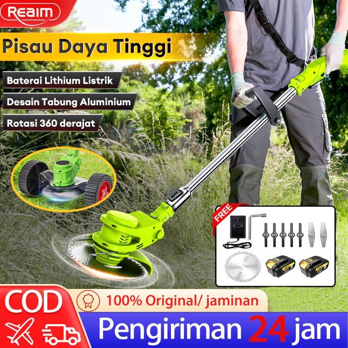 {Promo} Reaim 188Vf/288Vf Mesin Pemotong Rumput Tanpa Kabel, Mesin Pemotong Rumput Listrik Baterai,