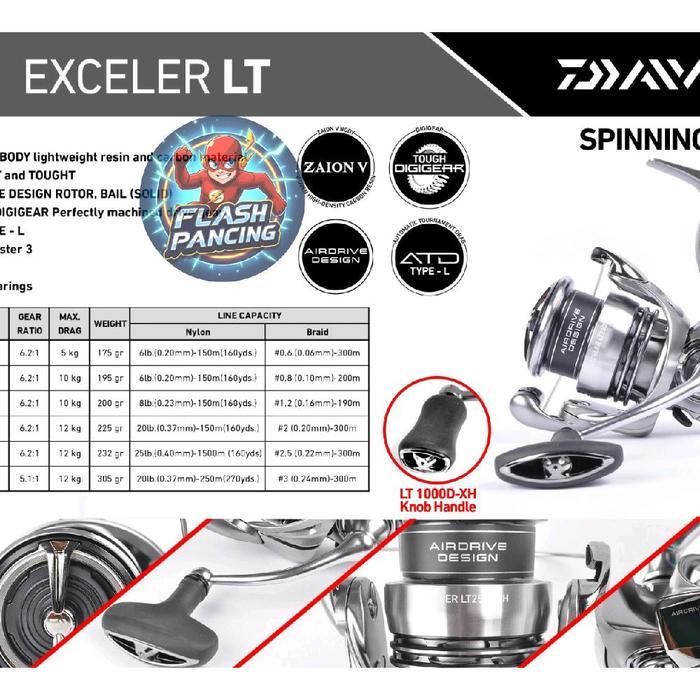 REEL DAIWA EXCELER LT 2500-XH/3000-CXH - TAHUN 2023