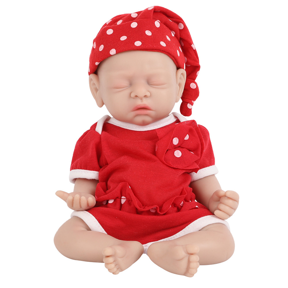 Ivita 12" Full Body Silicone Reborn Baby Doll Realistic Silicone Girl Preemie Lifelike Doll For
