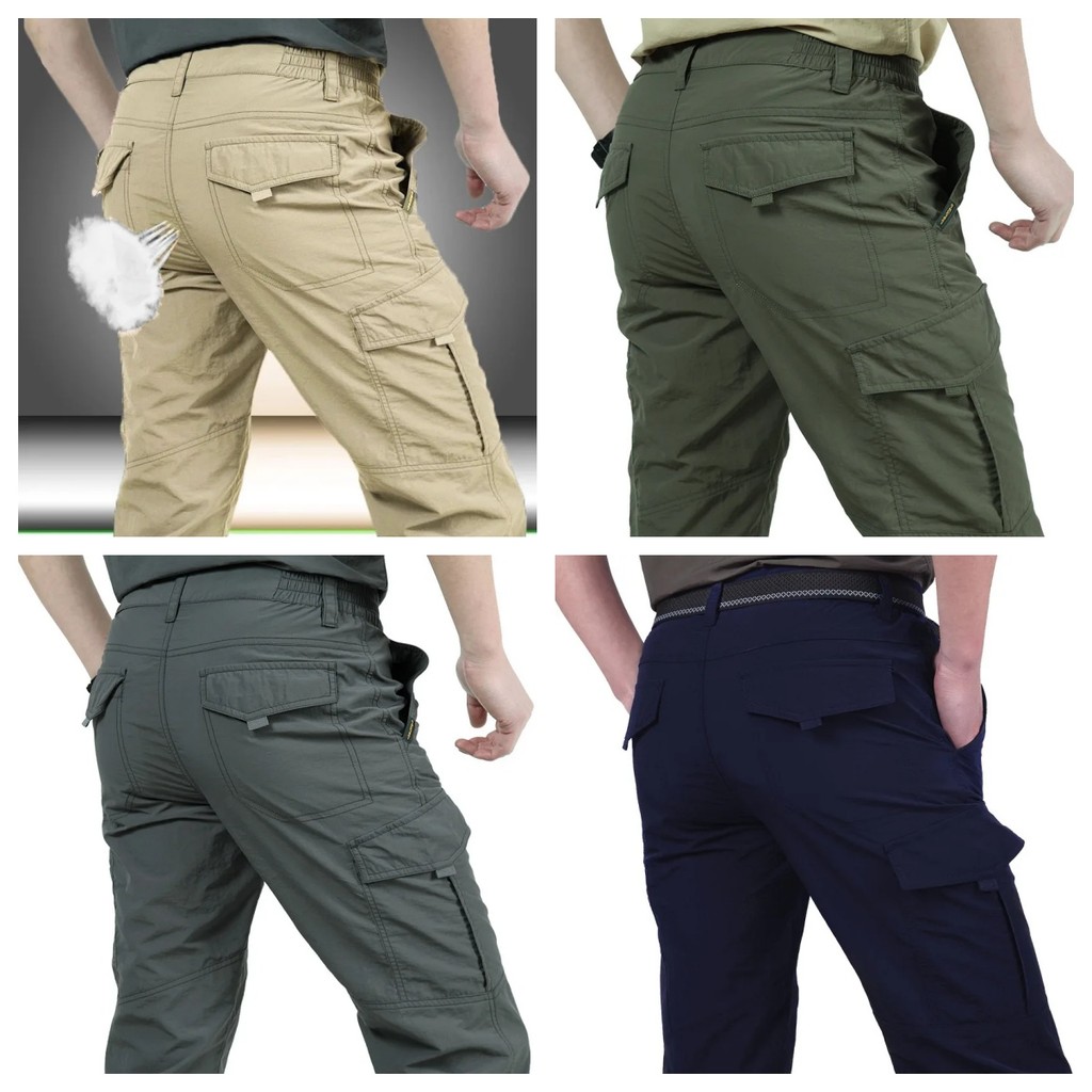 Men's Summer Tactical Work Pants, Lightweight Casual Waterproof Pants, Casual Pants, Wear-resistant