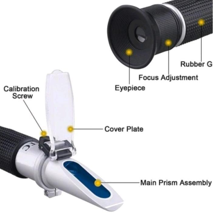 "New" Salinity Refraktometer Alat Ukur Kadar Garam Refraktometer ATC 0-100 %