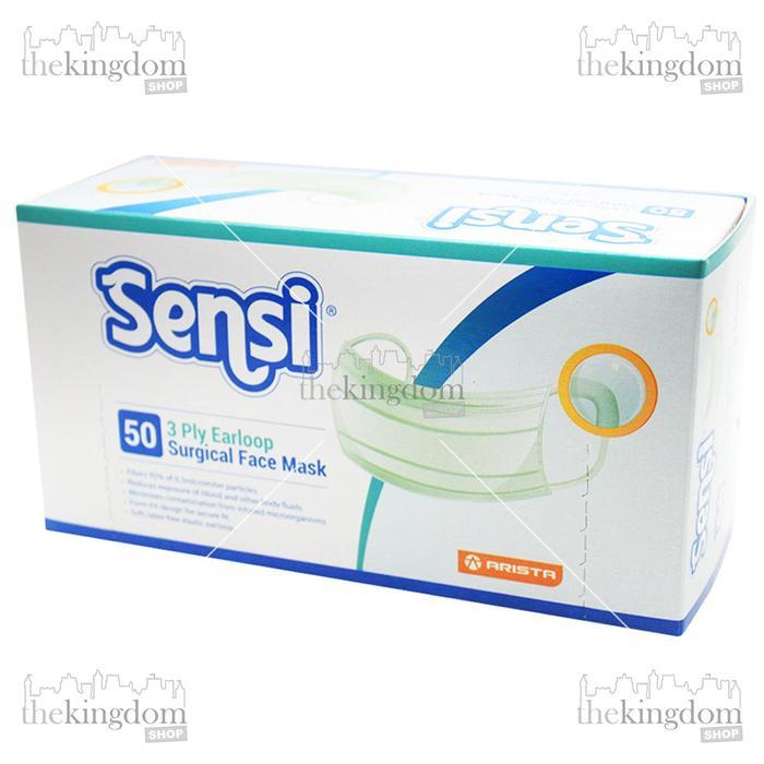 MASKER SENSI EARLOOP BEDAH MEDIS 4PLY SURGICAL FACE MASK 4 PLY