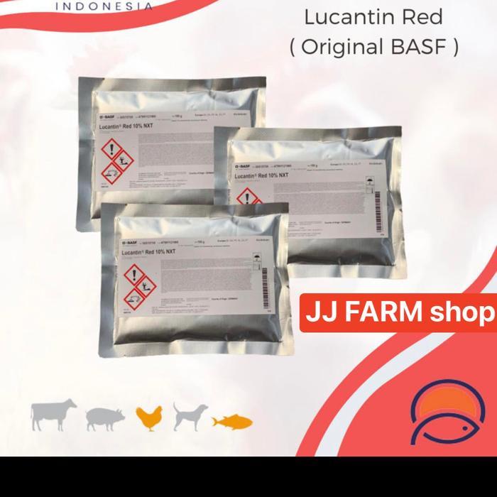 LUCANTIN RED ORIGINAL BASF 100GRAM GARANSI ASLI YA PEWARNA IKAN MERAH