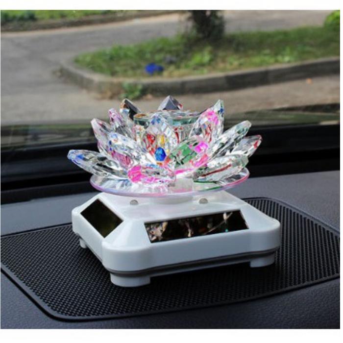 Parfume Mobil Parfum Pajangan Bunga Teratai Lotus Kristal Solarpower