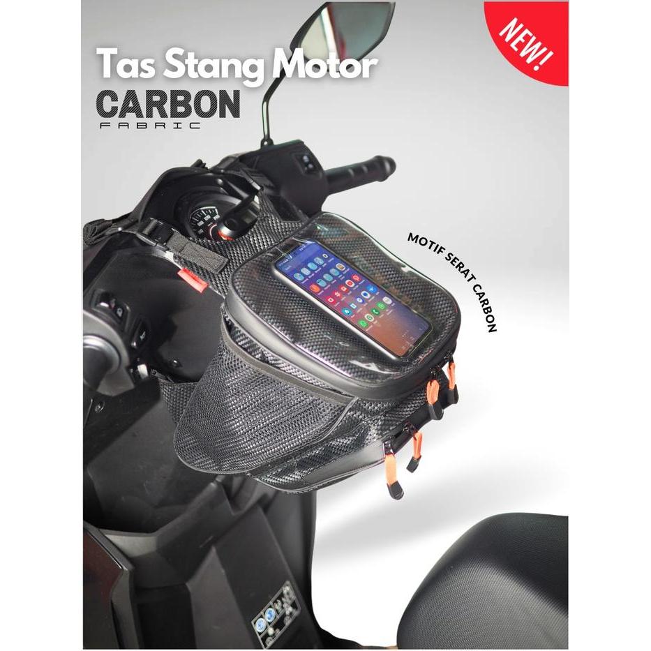 Tas Motor Carbon Fabric Tas Stang Motor Tas Box Motor Tas Motor Holder Hp Tas Motor Depan Tas Box