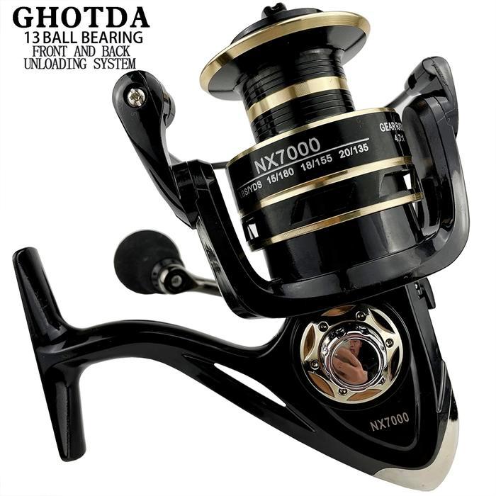 Ghotda Fishing Reel Spinning Metal Spool Stainless Steel Ball Bearing