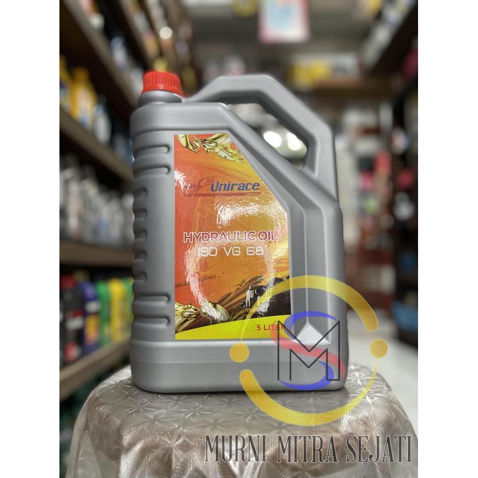 UNIRACE HYDRAULIC OIL 68 ISO VG SAE 10 HIDROLIS HIDROLIK GALON 5 L
