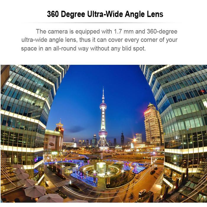 Jienuo 1080P 3Mp 4Mp Poe Camera Ip 1.7Mm Panoramic Fisheye Lens Cctv