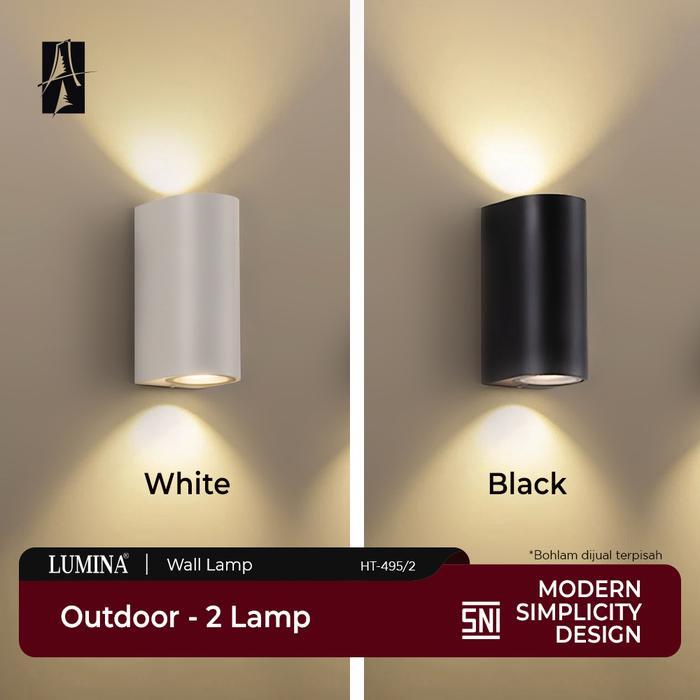 Lumina - Lampu Dinding Minimalis Modern Sorot 2 Arah Fitting Tusuk MR16 Wall Lamp Light Up Down