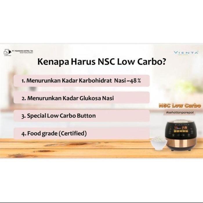 Vienta New Smart Cooker Low Carbo Rice Cooker Multifungsi Co