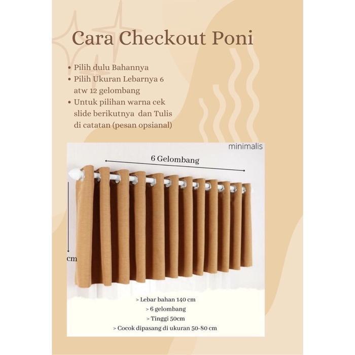 Poni Gorden /Poni gorden atas pintu