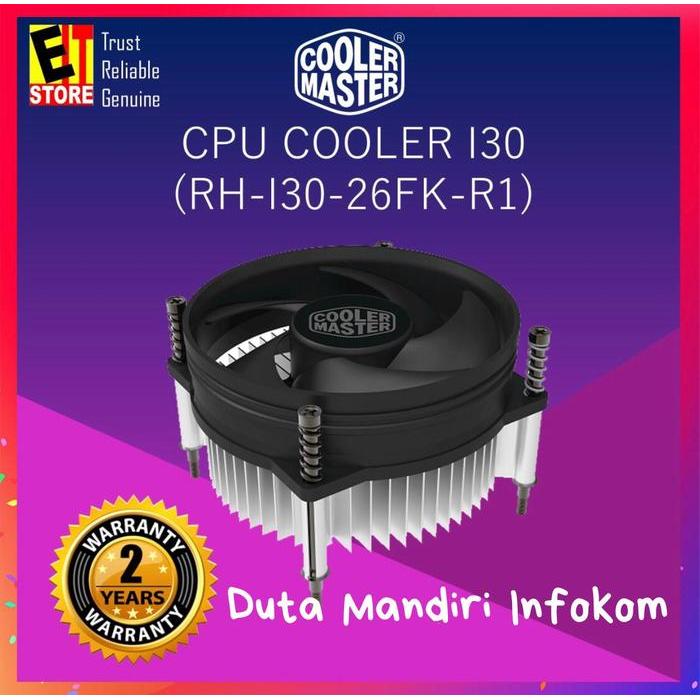 Cooler Master I30 Cpu Cooler - 92Mm Low Noise Cooling Fan & Heatsink
