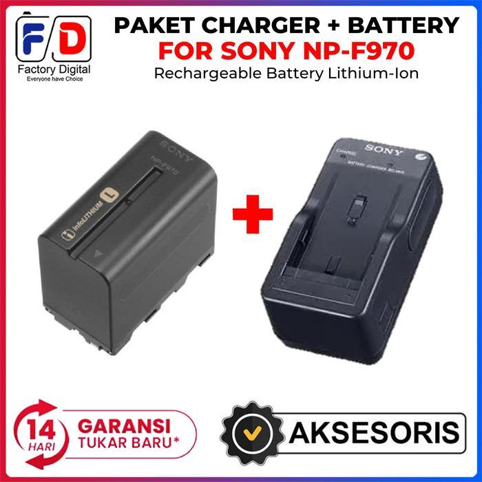 Baterai Sony NP-F970 NP-F970 Baterai Charger Sony BC-V615