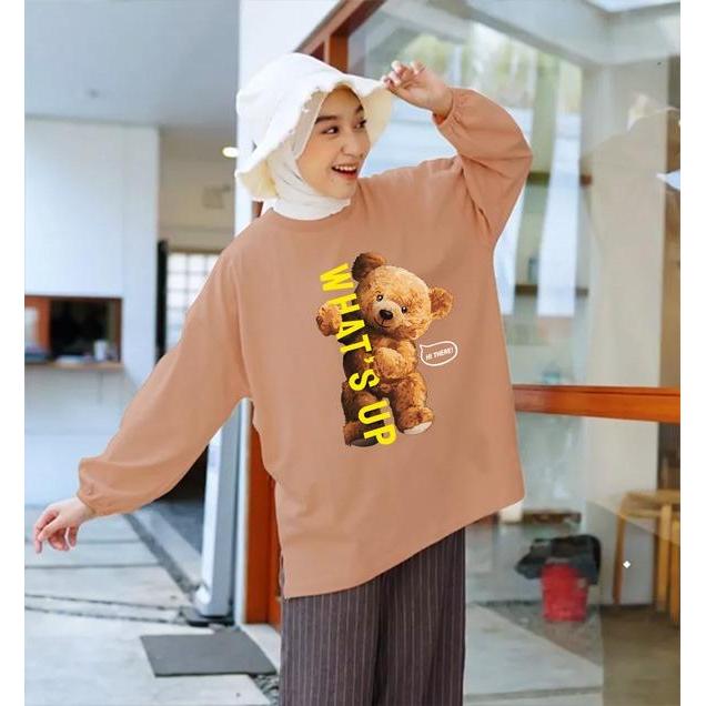 Atasan Wanita Lengan Karet Panjang Digital Print Muslim Baju