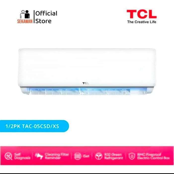 AC 1/2 pk low watt murah TCL TAC-05CSD/XS