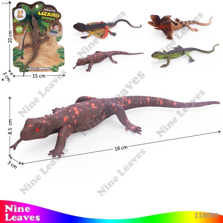 Mainan Anak Miniatur Hewan Karet Kadal Lizard Series