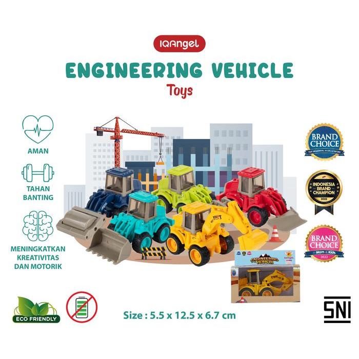 IQ Angel Toys Mainan Edukasi Anak Mobil Excavator Engineering Mainan Mobilan / Mainan Plastik Aman /