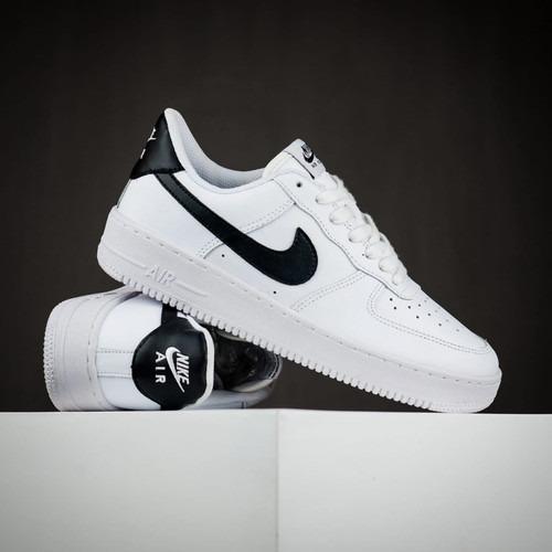 Sepatu Sneakers Nike Air Force White Black Original 100% Pria Casual Tbk