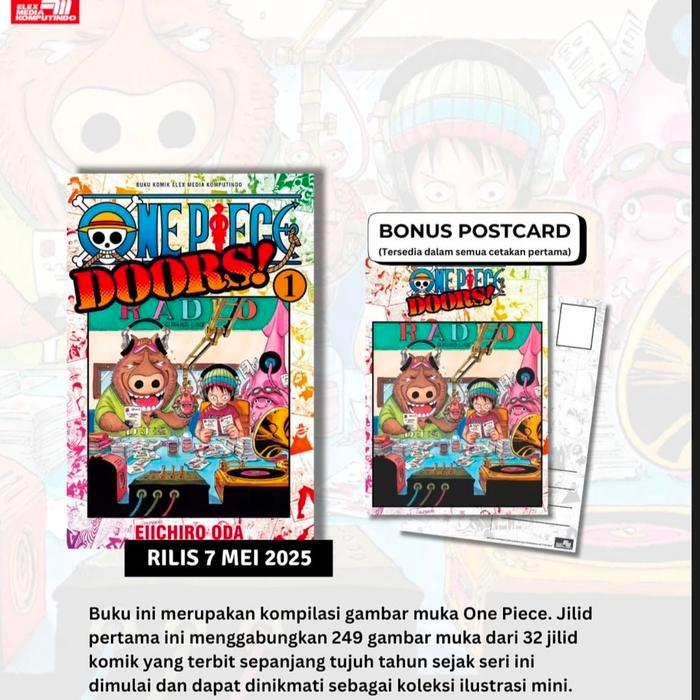 Komik One Piece Doors 01 by Eiichiro Oda (Bonus Postcard)