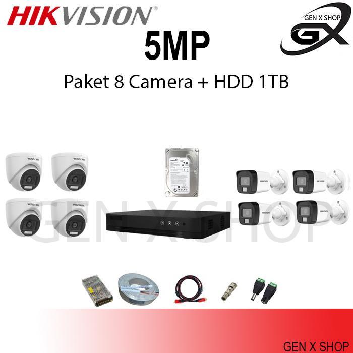Paket Cctv Hikvision 8 Channel 5Mp