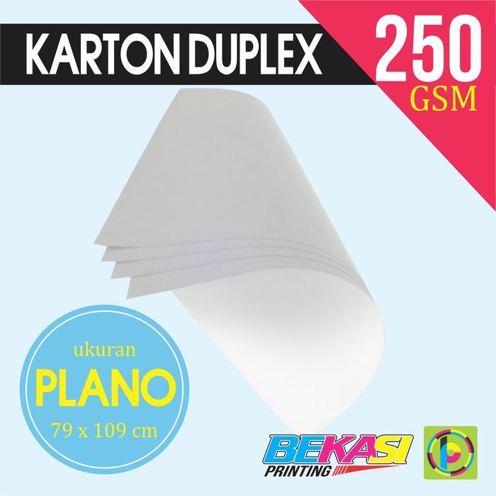 Kertas Karton Tebal Duplex / Dupleks Plano 79 X 109 Cm 250 Gsm