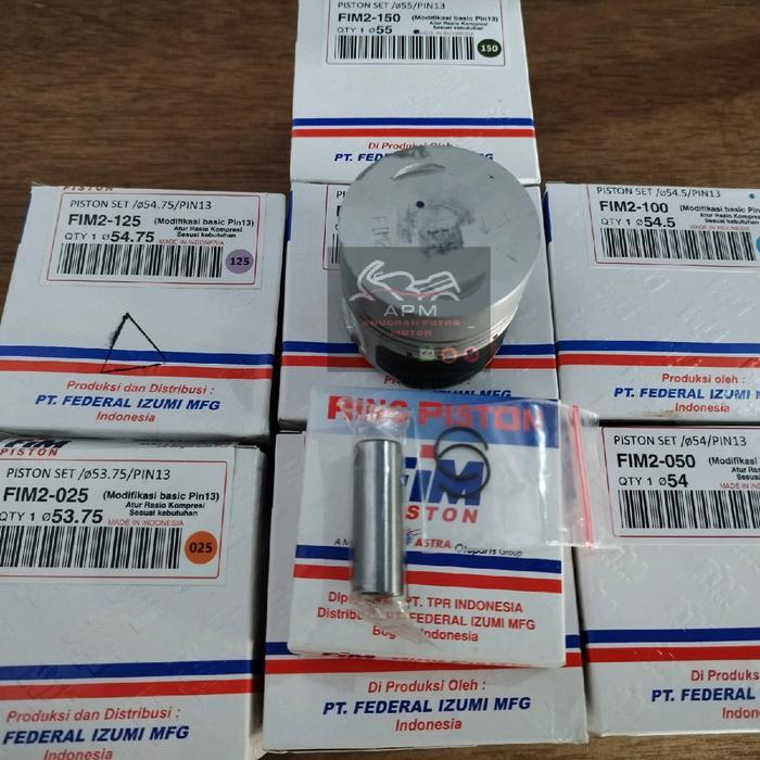 PISTON KIT FIM2 MENTAH PEN 13 Os 53,5mm 53,75mm 54mm 54,5mm 54,75mm, 55mm, 55,25mm