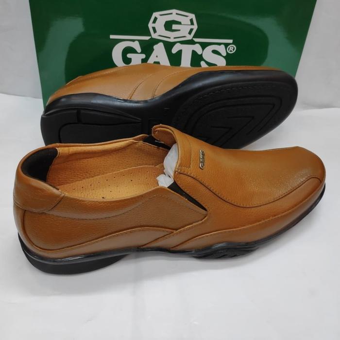 Sepatu Pantofel Pria Sepatu Kulit Gats GI 7211 - TAN Shoes