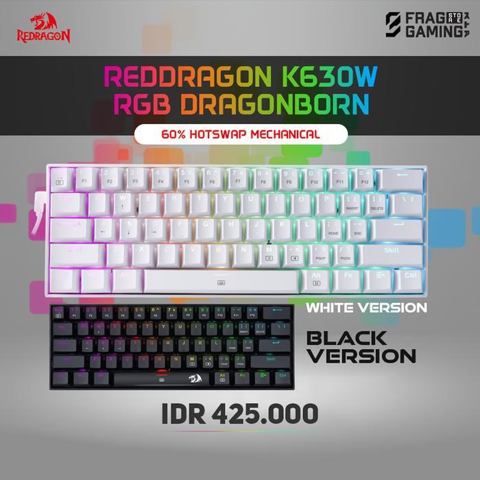 Redragon / Reddragon K630 / K630 RGB DRAGONBORN BLACK HITAM KEYBOARD