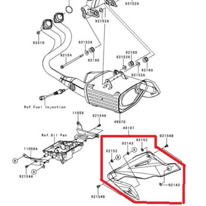 Undercowl Er6 Er6N Original Kawasaki