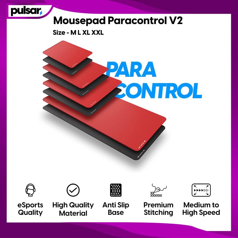 Gaming Mousepad Pulsar Paracontrol V2 Size M / L / XL / XXL Profesional Anti Slip Esports Deskmat Cl