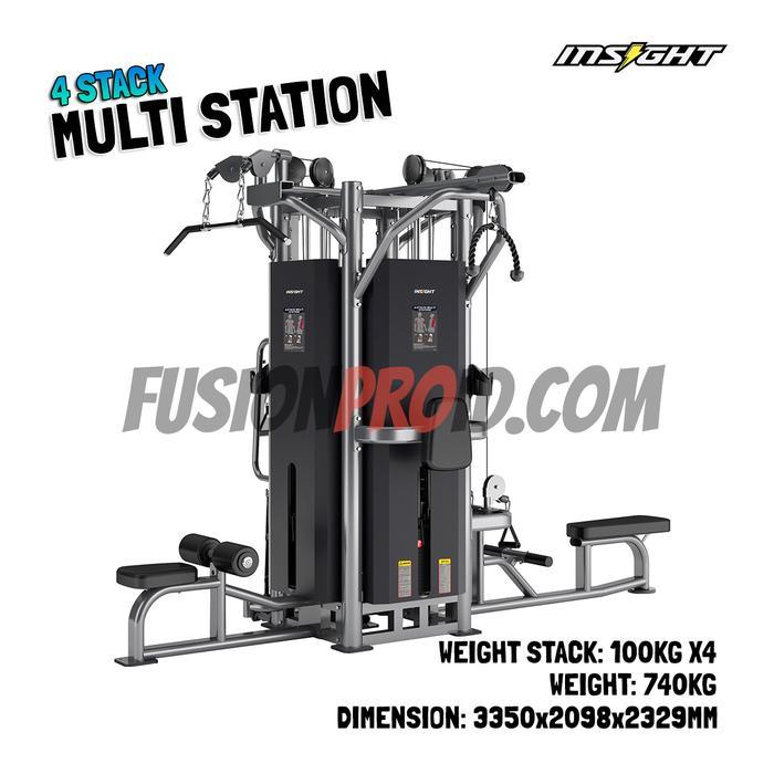 Insight 4 Stack Multi Station DA023 Alat Fitness Gym Komersial Import