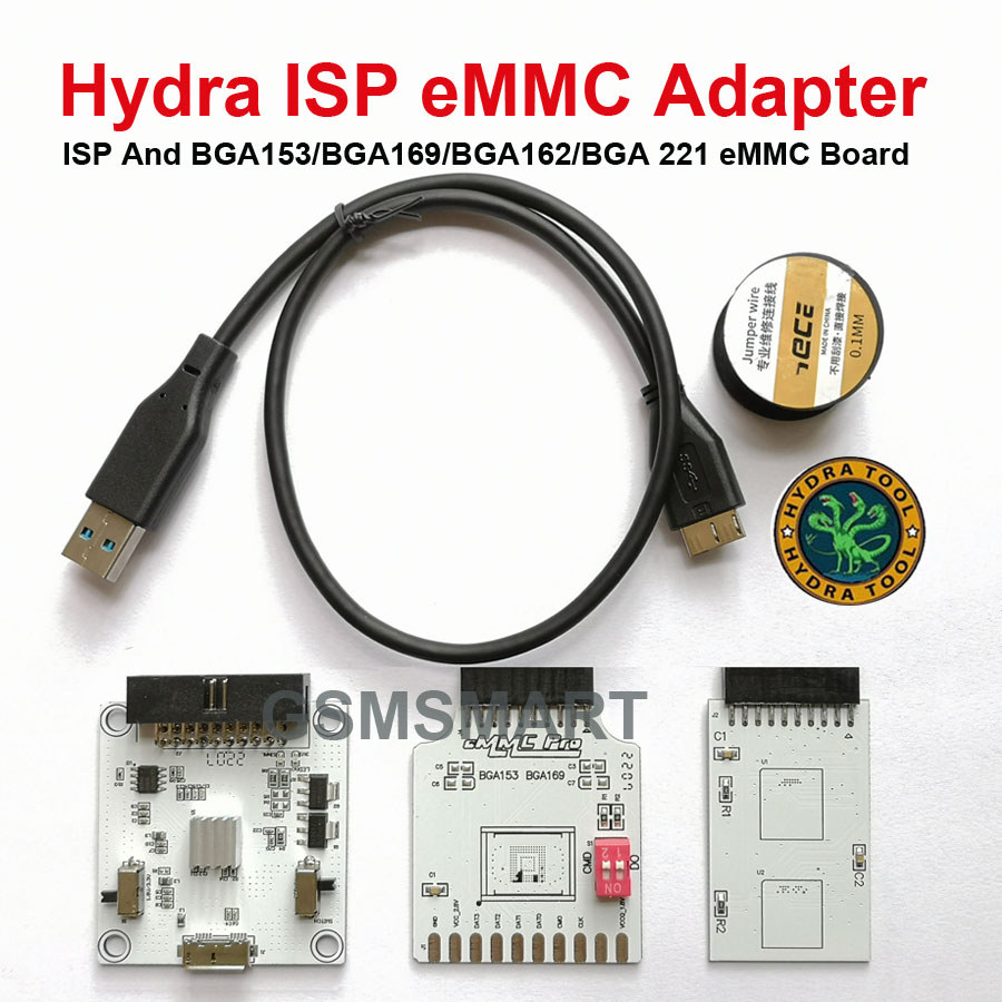 100% original Hydra Tool eMMC ISP Adapters Tool with eMMC and ISP pinouts USB 3.0 Support for Hydra
