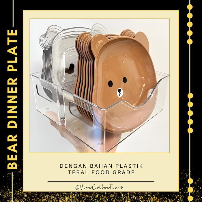 Piring Makan Anak Berbentuk Beruang Lucu / Piring Lucu / Piring Snack / Piring Makan Unik