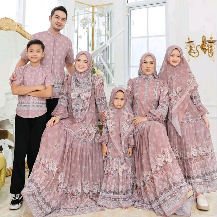 Gamis Couple Family Terbaru Inayah Family By Ac Original / Gamis Syar'i Ibu Dan Anak / Couple Family
