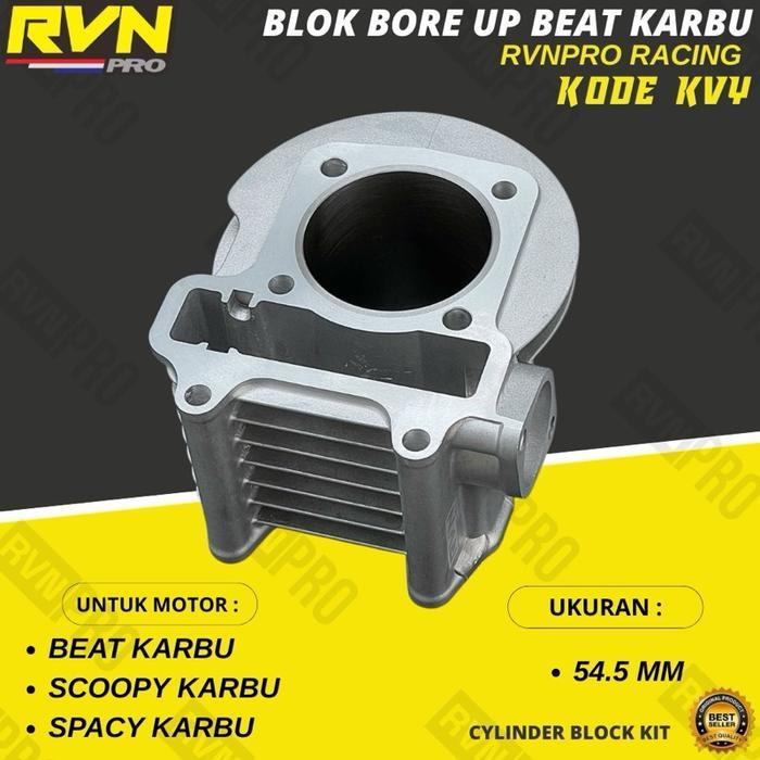Blok Seher Boring Paket Bore Up Beat Karbu Scoopy Karbu Spacy Karbu Boreup 54.5Mm 54,5Mm 54.5 Mm